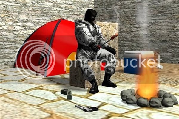 First-person shooter camping